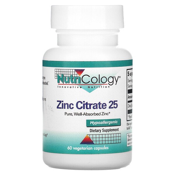 Nutricology Zinc Citrate 25 60 viên 7 nutricology zinc citrate 25 60 vegetarian capsules 11122