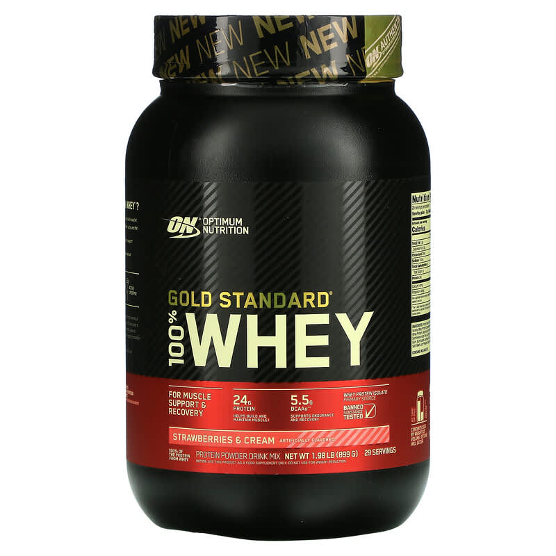 Optimum Nutrition Gold Standard 100% Whey Strawberries & Cream 1.98 lb (899 g) 5 optimum nutrition gold standard 100 whey strawberries cream 1 98 lb 899 g 90083