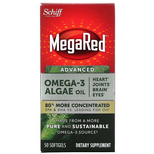 Schiff MegaRed Advanced Omega3 Algae Oil 50 Softgels XaXi