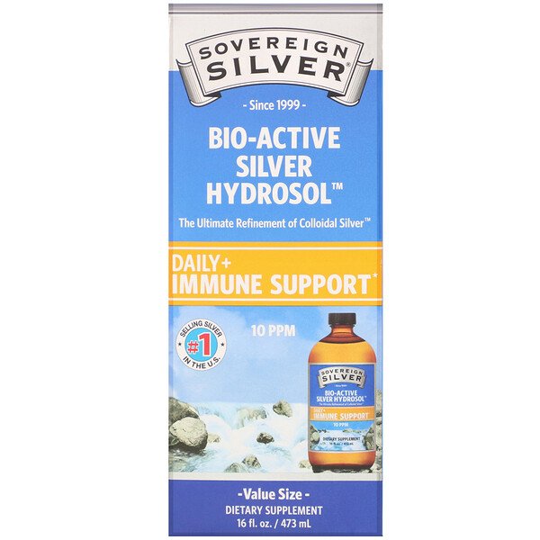 Sovereign Silver BioActive Silver Hydrosol 10 ppm 16 fl oz (473 ml) XaXi