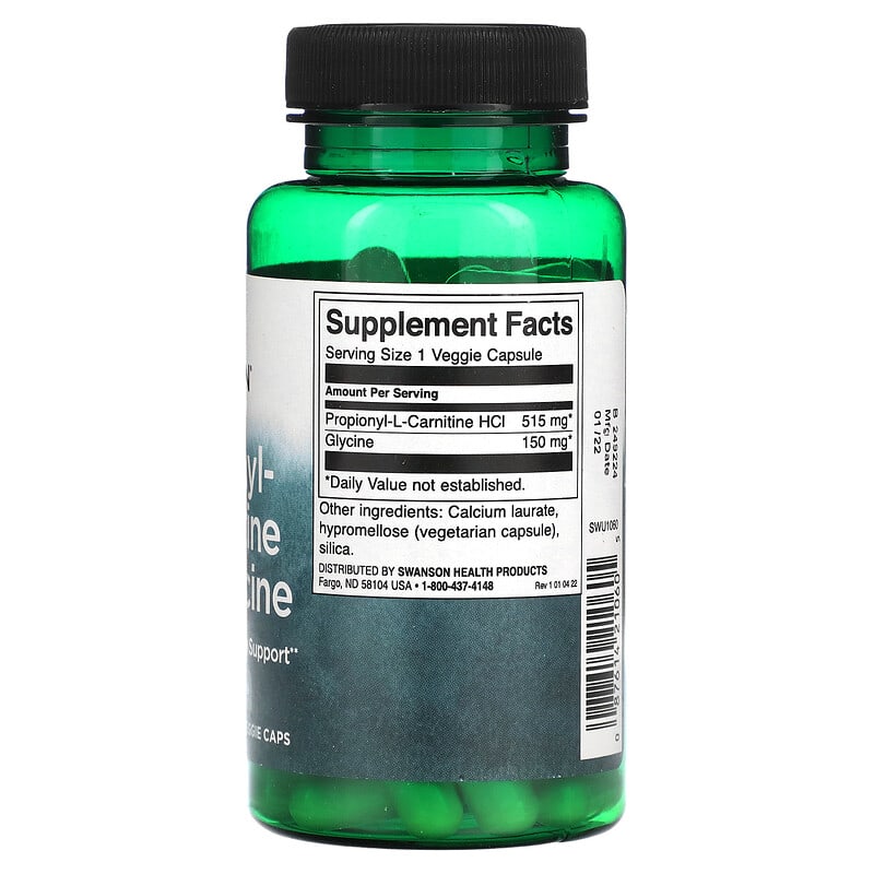 Swanson Propionyl-L-Carnitine with Glycine 60 Veggie Caps | XaXi