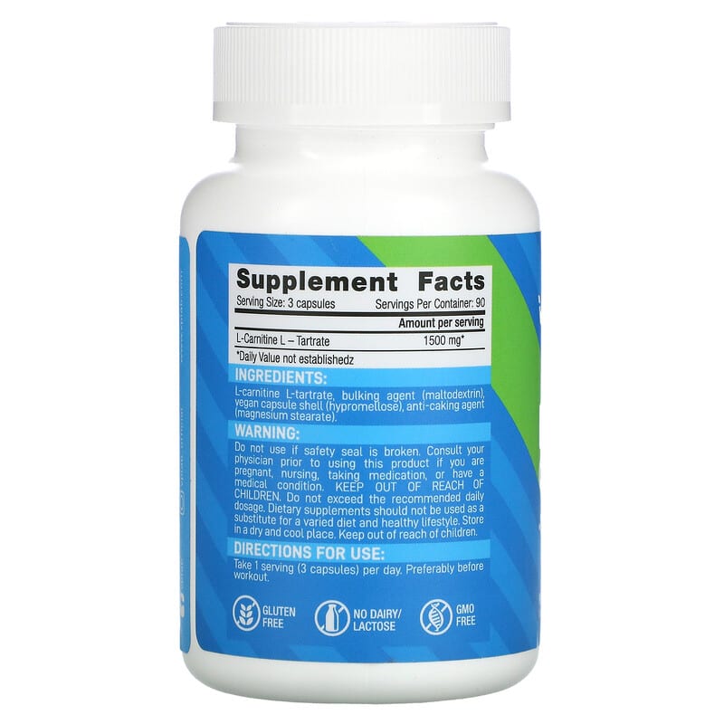 vplab l-carnitine VPLab L-Carnitine, 90 Capsules (500 mg per Capsule)