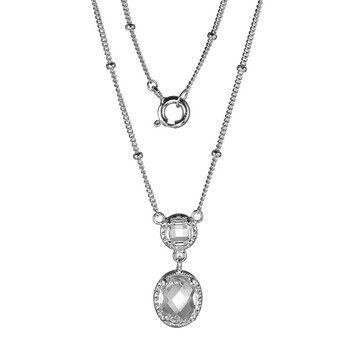 Dây chuyền Morgan & Paige Rhodium Plated Sterling Silver Oval Cut Cubic Zirconia Beaded Accent Drop 5 morgan paige rhodium plated sterling silver oval cut cubic zirconia beaded accent drop necklace r0a7dv0018