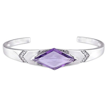 Vòng tay Amour Amethyst And White Sapphire Prism Bangle In Sterling Silver chính hãng