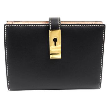 Mua túi Bally April Black Leather Wallet sale