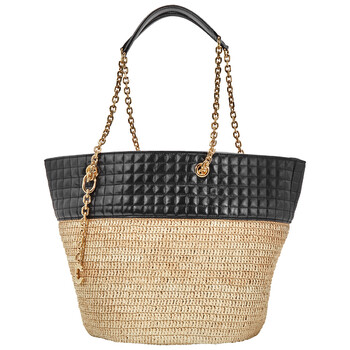 Mua túi Celine Nữ Raffia And Calfskin Medium Quilted Basket Bag sale