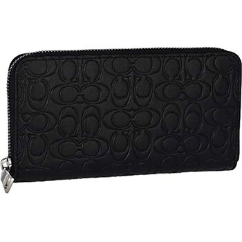 Mua túi Coach Black Accordion Wallet In Signature Leather sale