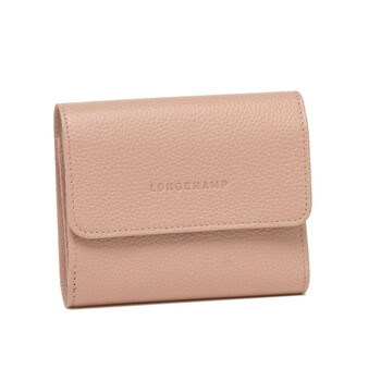 Mua túi Longchamp Nữ Le Foulonne Compact Leather Wallet-Powder sale