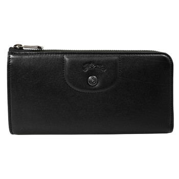 Mua túi Longchamp Le Pliage Cuir Black 001 Nữ 3.9 x 7.7 in Wallets L3418757001 sale