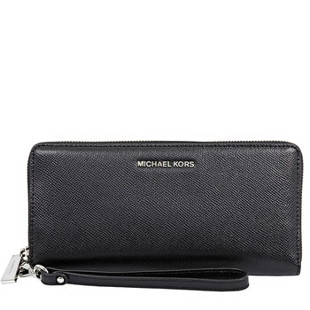 Mua túi Michael Kors Jet Set Travel Leather Continental Wallet- Black sale