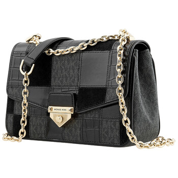 Mua túi Michael Kors Nữ Black SoHo Large Patchwork Signature Logo Shoulder Bag sale