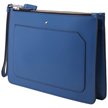 Mua túi Montblanc Meisterstuck Urban Zip Clutch With Two Zips- Cobalt sale