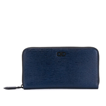 Mua túi Salvatore Ferragamo Gancini Zip Around Wallet In Blue sale