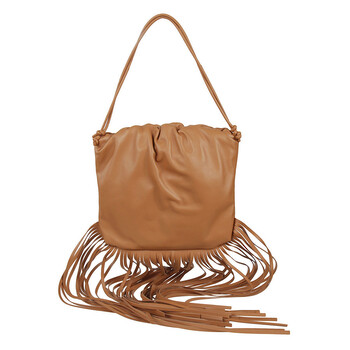 Mua túi Bottega Veneta The Fringe Pouch Brown Nữ Shoulder Bag sale