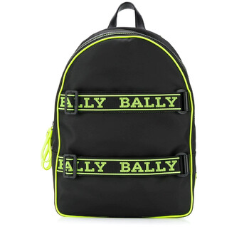 Mua túi Bally Black Men's Logo-tape Buckle-detail Backpack sale