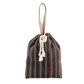 Mua túi Benjamin Benmoyal Ladies Ben Stripe Brown Tote Bag sale