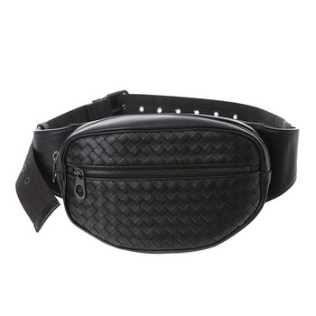 Mua túi Bottega Veneta Intrecciato Belt Bag in Black sale