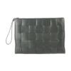 Mua túi Bottega Veneta Men's Dark Moss Large Intreccio Leather Pouch sale