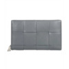 Mua túi Bottega Veneta Thunder Intreccio Leather Cassette Zip Around Wallet sale