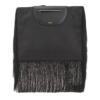 Mua túi Burberry Ladies Black Fringe Leather Olympia Scarf Flat Clutch sale
