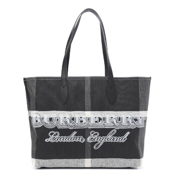 Mua túi Burberry Ladies Check Coated Canvas Reversible Doodle Tote Bag sale