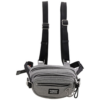 Mua túi Burberry Light Pebble Grey Men's Logo Applique Cotton Jersey Cannon Belt Pack sale