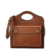 Mua túi Burberry Malt Brown Ladies Mini Topstitched Leather Pocket Bag sale