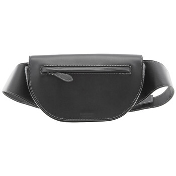 Mua túi Burberry Men's Black Small Topstitched Leather Olympia Bum Bag sale