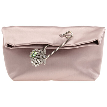 Mua túi Burberry Small Pin Satin Clutch in Pale Orchid sale
