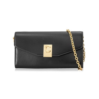 Mua túi Celine Ladies Black Leather Wallet With Chain Strap sale
