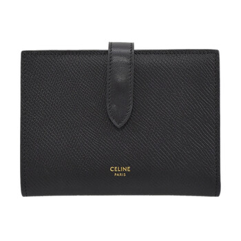 Mua túi Celine Ladies Black Medium Strap Wallet in Grained Calfskin sale