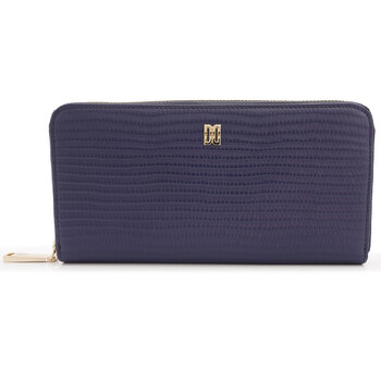 Mua túi Daks Ladies Henley Navy Leather Zip-around Wallet sale