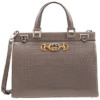 Mua túi Gucci Grey Zumi Medium Top Handle Bag In Crocodile Effect sale