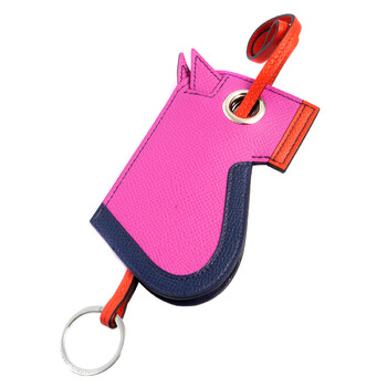 Mua túi Hermes Camail Key Ring- Magnolia/Bleu De Malte/Capucine sale
