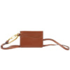 Mua túi Isabel Marant Fizz Cognac Leather Card Holder With Strap sale