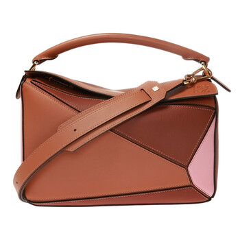 Mua túi Loewe Classic Calfskin Medium Puzzle Shoulder Bag In Tan/Medium Pink sale