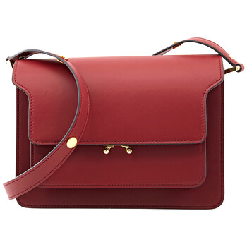 Mua túi Marni Ladies Leather Trunk Shoulder Bag-Red sale