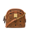 Mua túi Mcm Mini Anna Visetos Canvas Crossbody Bag - Cognac sale