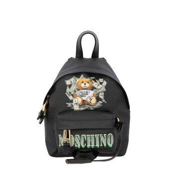 Mua túi Moschino Teddy Bear Dollar Mini Backpack - Black sale
