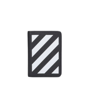 Mua túi Off-White Black Card Holder With Logo Print sale