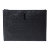 Mua túi Saint Laurent Open Box - Saint Laurent Black Monogram Document Holder In Crocodile Embossed Leather sale