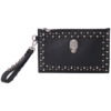 Mua túi Philipp Plein Ladies Black Faux-leather Crystal Stud Clutch Bag sale