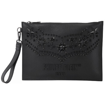 Mua túi Philipp Plein Studded PP1978 Elkskin Clutch In Black sale