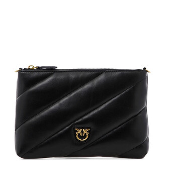 Mua túi Pinko Ladies Black Quilted Love Crossbody Bag sale
