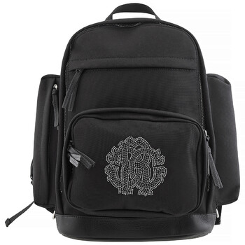Mua túi Roberto Cavalli Black Fabric Cargo Backpack sale