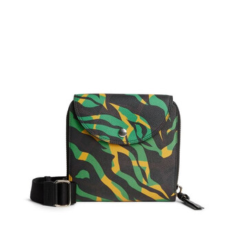 Mua túi Roberto Cavalli Men's Tiger Twiga Print Messenger Crossbody Bag sale