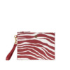 Mua túi Roberto Cavalli Zebra Print Mirror Snake Logo Pouch sale