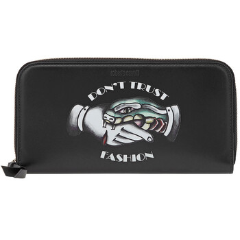 Mua túi Roberto Cavalli Zip-Around Sceen Print Leather Wallet sale