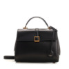 Mua túi Saint Laurent Le Fermoir Small Top Handle Bag In Shiny Leather - Black sale