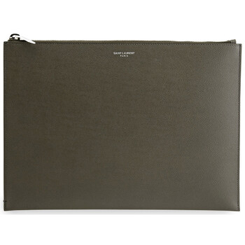 Mua túi Saint Laurent Men's Grain De Poudre Embossed Leather YSL Zipped Pouch sale